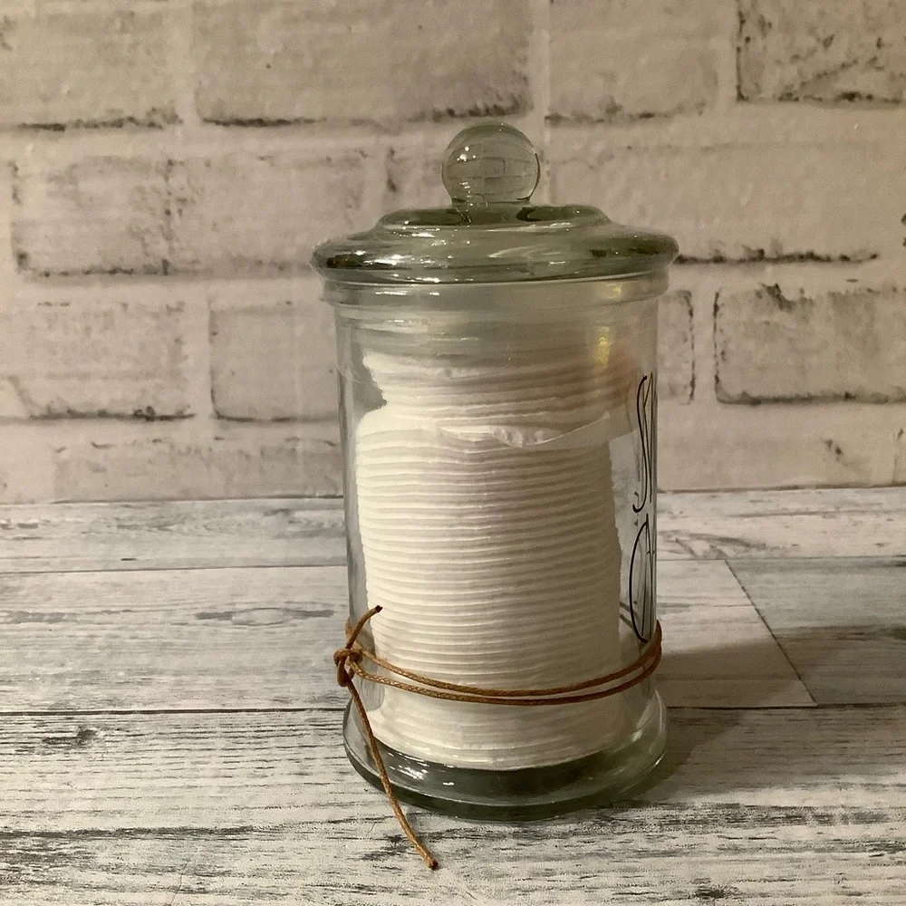 Rae Dunn Jar With Skin Care Cotton Rounds